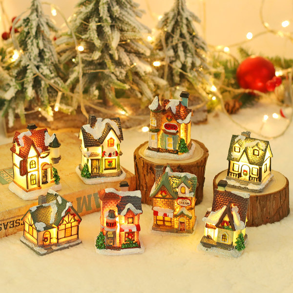 8st Lighted Christmas Village, Lighted Christmas House, Christmas