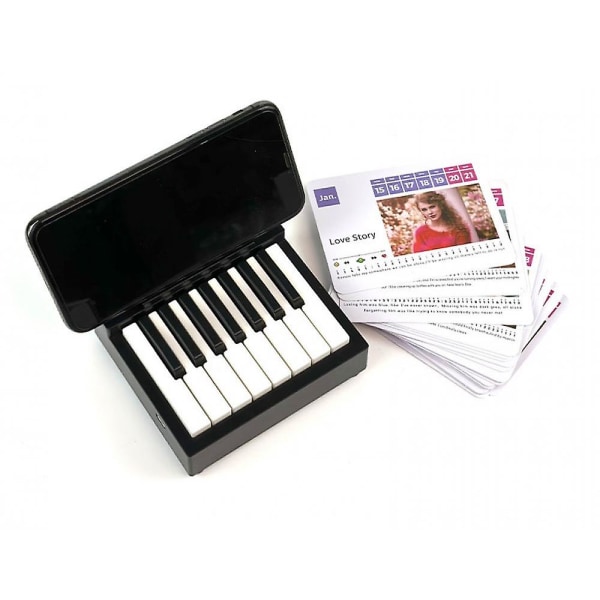 Taylor Swift spelbar pianobordskalender Mini pianobordskalender 3D anteckningsblock 2024 White With Card