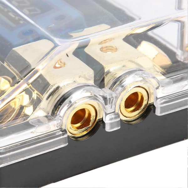 Universal bil autofuseholder 100A LED digital 1 ind 2 ud lydforstærker fuseholder