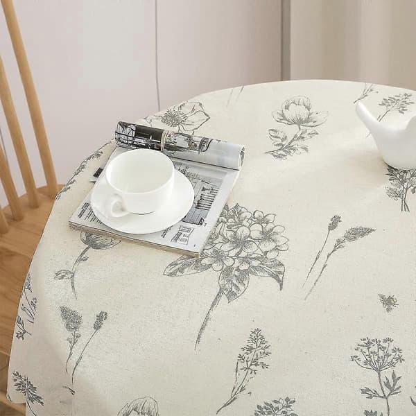 Runde duker Beige Trykt 150cm Små runde duker Runde duker Med runde tørkbare duker For spisestue, stue