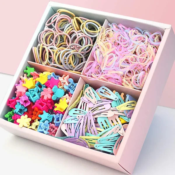 1140 Pack Baby Hårklämmor - Flerfärgade qd