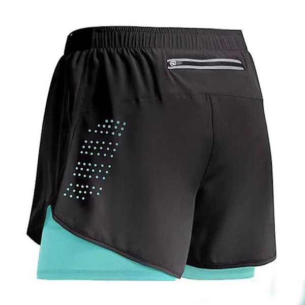 Sportshorts for Menn 2023 - Doble Lag Treningsshorts, Sommer 2-i-1 Strandklær, Jogging, Gym, Løping, Z XXL qd XXL Beige
