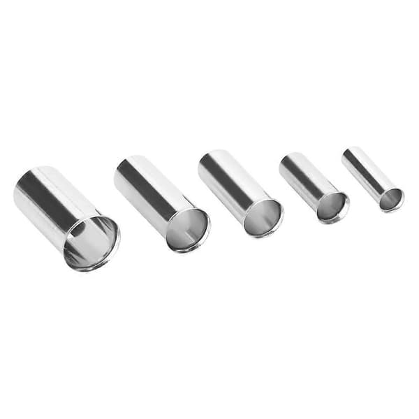 125 stk. 1/2/4/5/7 AWG uisolerede ferrule kobberterminaler sortimentssæt til ledningskabel