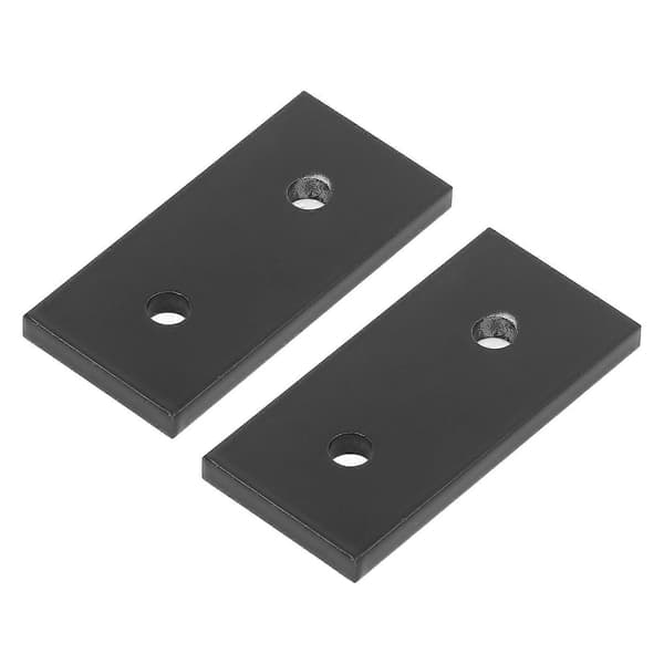 2 stk. 2-hullers samleplade Kompressionsmodstand Rektangel Flad aluminiumslegering Samleplade Sort 4040