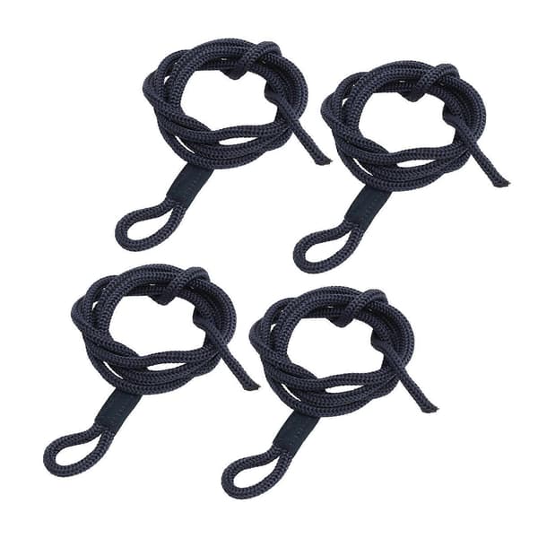 4PCS Förtöjningslina 1,5 m Lång Höghållfast Polyester Slitstark Båtfenderlinor för Marinblå