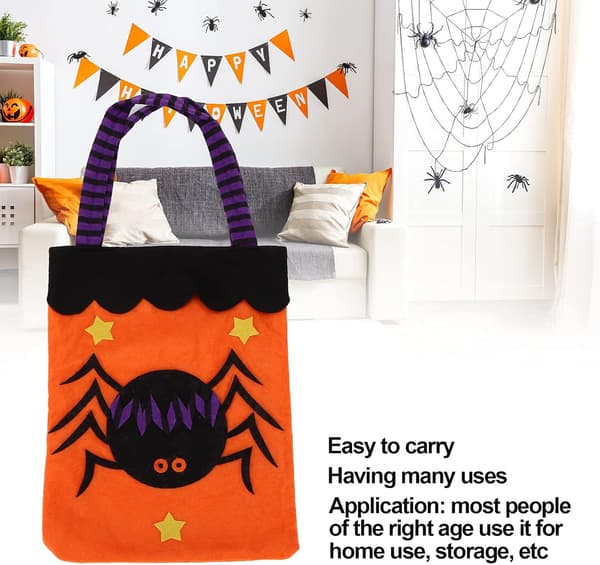 Halloween Non Woven Väskor Spider Goodie Toes