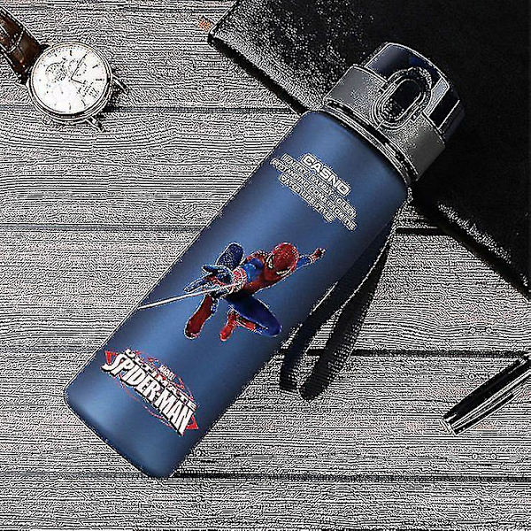 Spiderman Hulk Anime Vattenflaska Iron Man Captain America Pojkar Cartoon Plast Drickkoppar Barn Vuxna Vattenglas 560ml 4