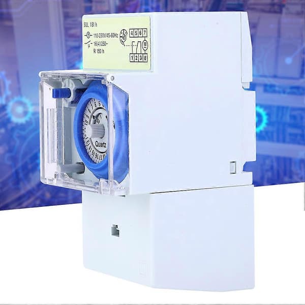 SUL181h Mekanisk Timer 24 Timer Kvarts Motor Timer Afbryder Relæ 110~230VAC 16A