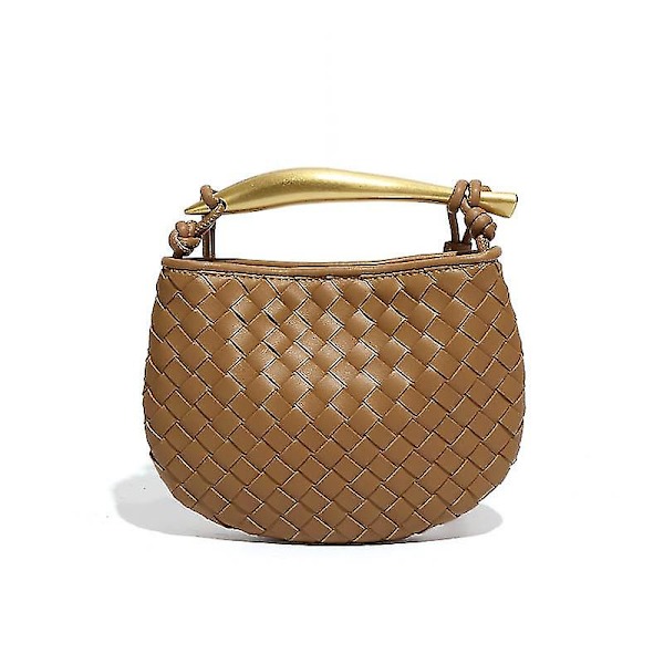Mini flätad sardinväska, Crossbody-väska för kvinnor, handväska B1679 Khaki