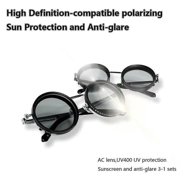 Adaptive ND-filter Justerbare Dæmpende Solbriller Retro Runde UV400 Nuancer[RONg]