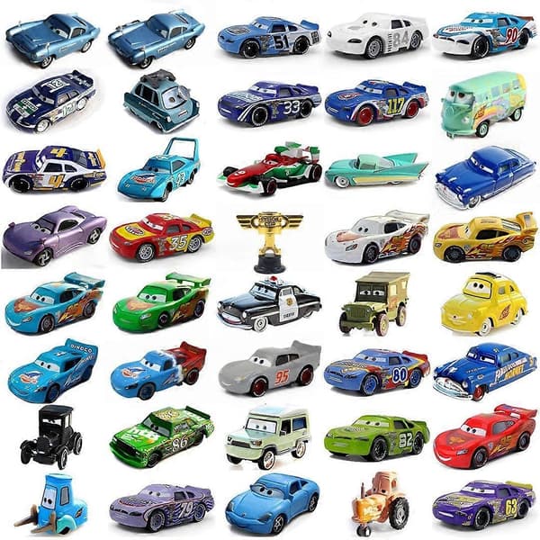 Biler 3 Lynet McQueen og Mack 1:55 Diecast Lekebilsett Samling