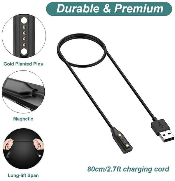 Oplader til Bose Frames Alto/Rondo/Soprano/Tenor, Erstatnings Magnetisk USB-opladerkabel til Bose Frames Audio Sun [RONg]