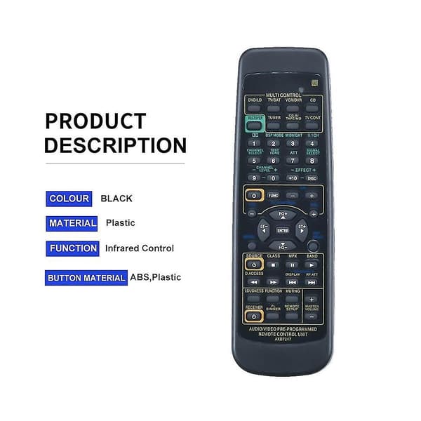 Fjernkontroll for Pioneer-mottaker Axd7247 R Vsx-d510 Vsx-d209 Vsx-d409 D511 Vsx D510 [RONg]