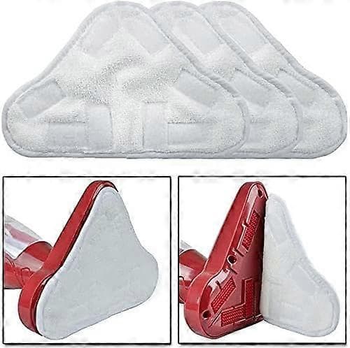 6-pak dampmoppe-erstatningspuder til H2O X5, vaskbar mikrofiber, sikker velcro, sikker til flere gulvtyper