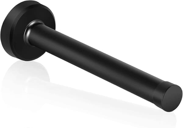 Dørstopper, 150 mm lang, svart dørstopper, moderne veggmontert dørstopper, kraftig dørstopper i rustfritt stål