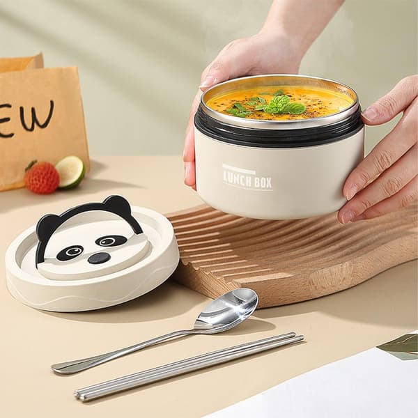 Matboks 620ML Termos Matboks Isolert Matboks i Rustfritt Stål Voksen Barn Bento Matbokser Matboks [RONg]