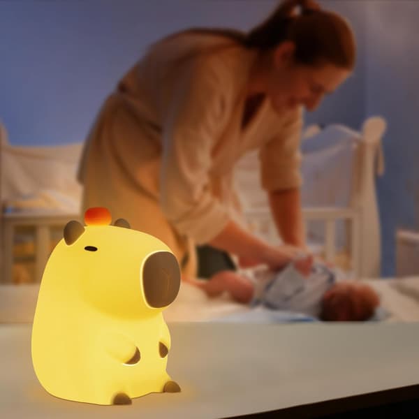 Capybara Natlampe - Søde Capybara Gaver Dekorer børns soveværelse med søde silikone capybara natlamper [RONg]