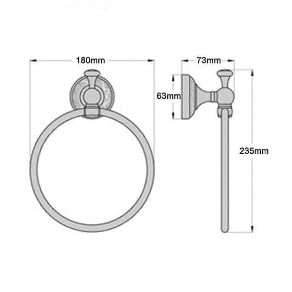 Antik Messing Håndklædering Retro Håndklædeholder Hardware Vedhæng Håndklædeophængsring Til Badeværelse Rustfri [RONg]