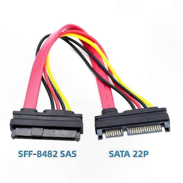 SAS til SATA harddiskadapter med 10 cm kabel til RAID-udvidelsesunderstøttelse 29-benet SFF-8482-stik [RONg]