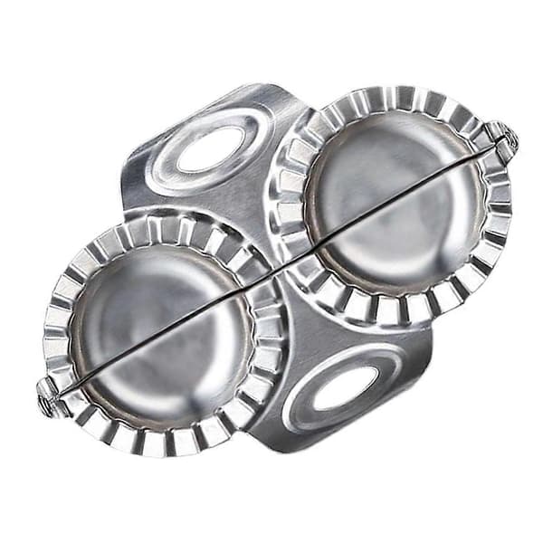 Slitesterk Dumplingform Dumplingverktøy Dumplingmaskin i rustfritt stål for hjemmekjøkkenrestaurant (sølv)