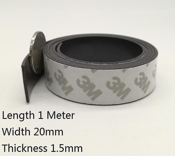 20 X 1,5 1Meter parti Gummimagnetbånd [RONg]