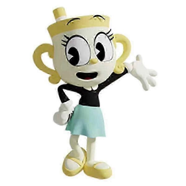 6st Cup Head Anime Docka Figur Bakning Tårtdekoration Prydnader Barn Presentleksaker 9-11cm[RONg]