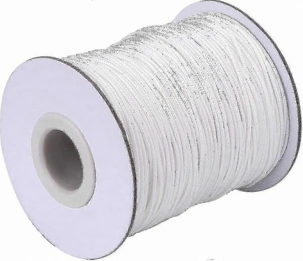 Vit 1,0 mm flätad lina för persienner, rullgardiner, hantverk - 100 meter per rulle [RONg]