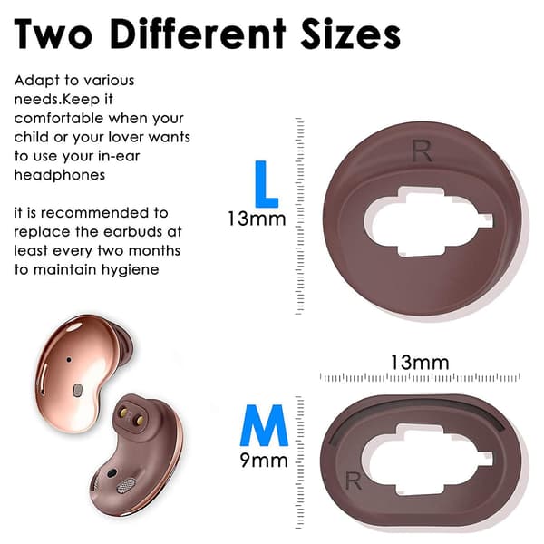 För Samsung Galaxy Buds Live Bluetooth-headset Tvättbara öronsnäckor Hörlursfodral [RONg]