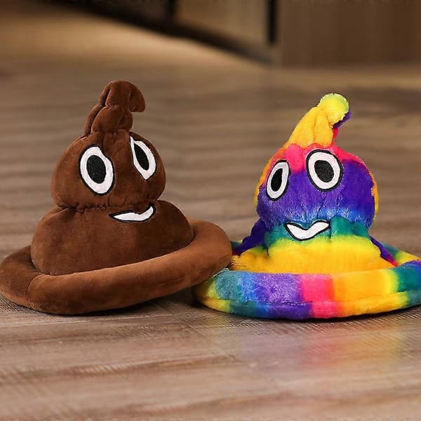 Nyhet Brun Emoticon Bæsj Hatt [RONg]
