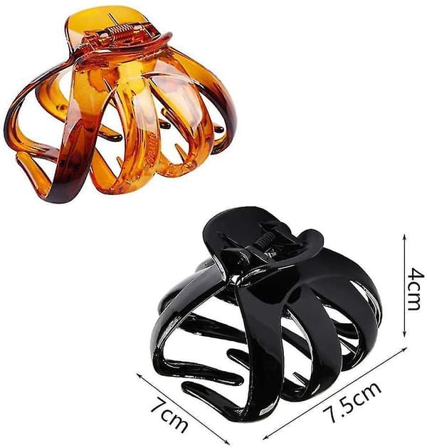 Stora hårklämmor, halkfria bläckfisk-hårklämmor med grepp [RONg]