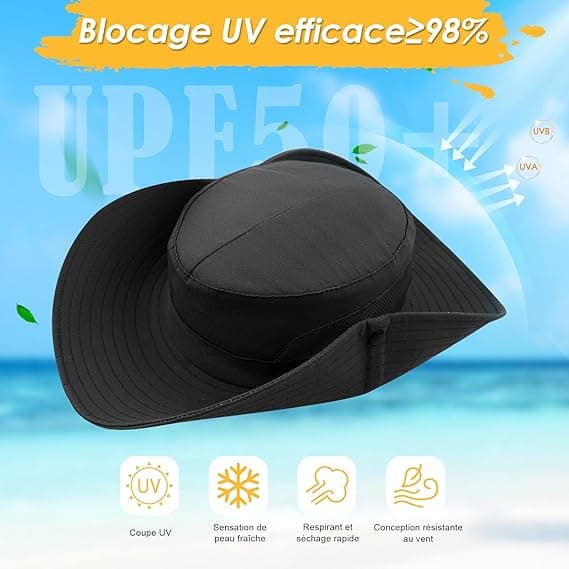 Udendørs solhat sommer vandrehat anti-UV bredskygget mesh hestehale vandrehat [RONg]