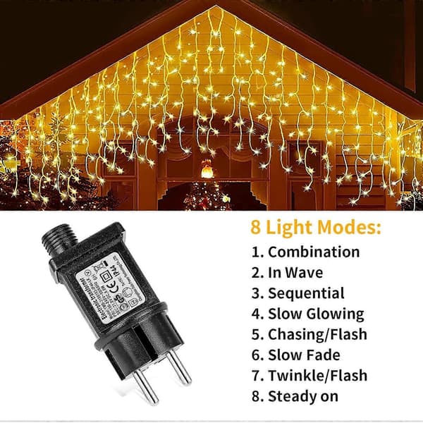 2 stk Transformator 24V 6W LED-strømforsyning, lavspent driveradapter blinker IP44 med 8 moduser, timer [RONg]