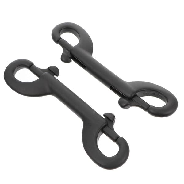 Dobbeltendet karabinhage til ophængning 4 stk. kraftige clips [RONg]
