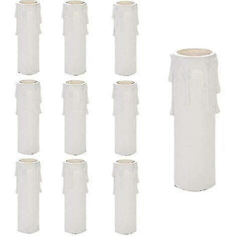 Plast Lysekrone Stearinlys, 10 stk Lysekrone Dråpe Stearinlys, Lysekrone Stearinlys Rør, Dråpe Stearinlys Rør, Lysekrone