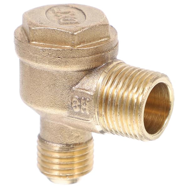 Luftkompressor kontraventil 2-ports messingfitting til rørforbindelse industriel brug 4.00X3.80X3.50CM 1-pak [RONg]