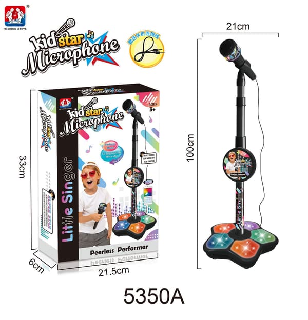 Barn Karaoke Mikrofonleke – Lysende Stativ for Foreldre-Barn Lek [RONg]
