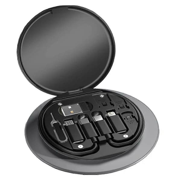 Multifunktionelt USB Type-C PD 60W data- og opladningskabel til iPhone Xiaomi med rejseetui, opbevaringsadapter og Fa [RONg]