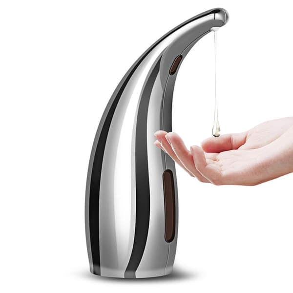 Automatisk sæbedispenser til badeværelset, berøringsfri infrarød sæbedispenser, 300 ml, sølv