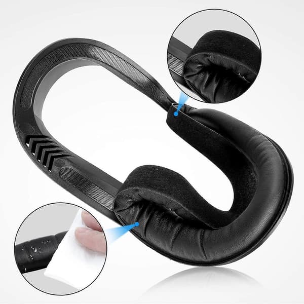 Ansigtsinterface og ansigtsmaske til Oculus Quest 2, svedafvisende PU-skumpude - VR-tilbehør til Meta Quest 2, kompatibelt med Oculus