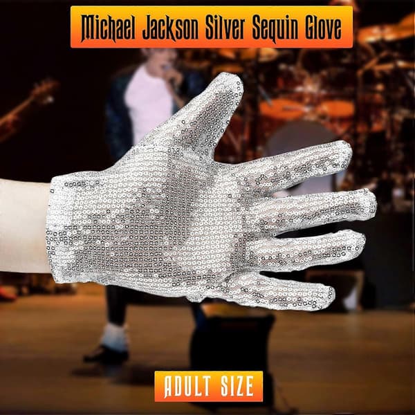 Michael Jackson Hvid Paillet Handske Højre Hånd Kostume Tilbehør