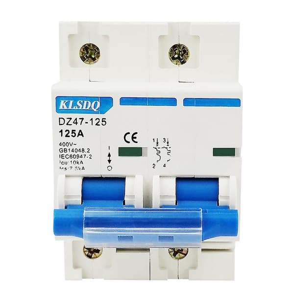 Afbryder, DC MCB til Solar PV 2P 125A 600V Afbryder PV Batterisystem [RONg]