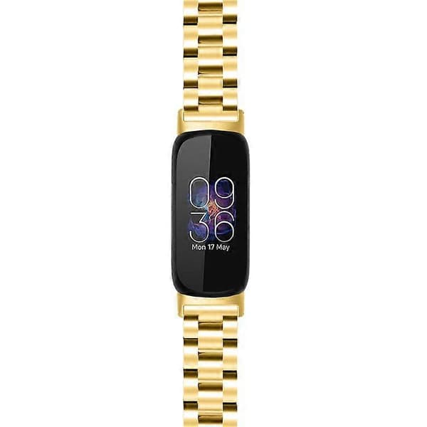 Håndledsrem kompatibel med Fitbit Inspire 3 rustfrit stål 3 perler erstatnings smarturrem