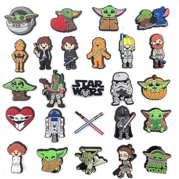 25 stk Star Wars skosmykker for Croc Clog sko dekorasjon