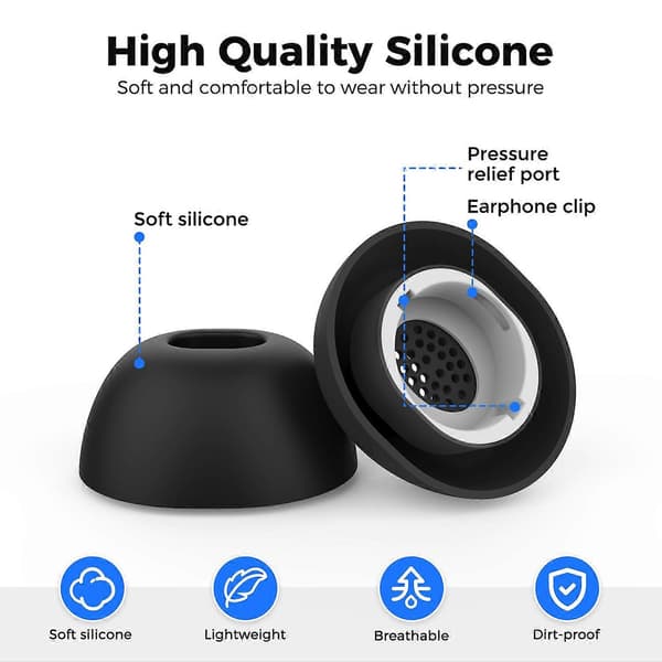 AHASTYLE WG173 Til Samsung Galaxy Buds3 Pro Erstatningsørepropper 3 par L M S Silikone Bluetooth-ørepropper