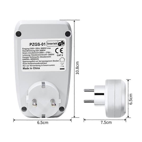 Energikostnadsmåler Digital Energikostnadsmåler og Strømforbruksmåler 3680W [RONg]