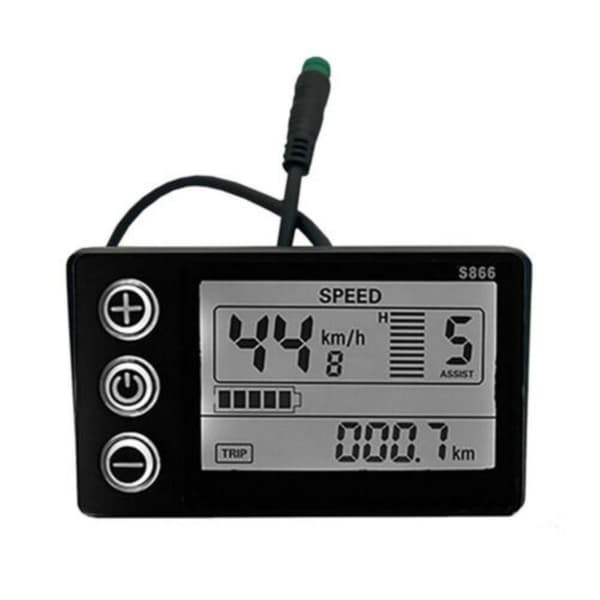 Elcykel S866 24-48v LCD Display Måler Kontrolpanel til E-cykel Scooter [RONg]