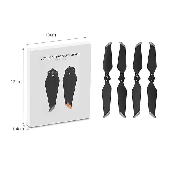 4 st lågbrusiga propellrar reservblad för DJI Mavic 2 Pro 8743F drönare[RONg]