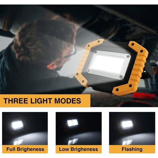 Work light - 30W rechargeable - 2000 lm - IP65 waterproof - 180° adjustable stand [RONg]