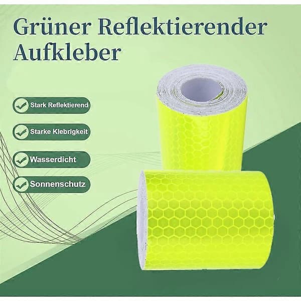 3m Gul Fluorescerande Grön Reflextejp, Reflextejp Varningsmärkningstejp för Utryckningsfordon Säkerhet [RONg]