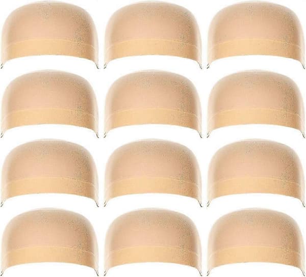 12-pack perukmössa perukmössa perukmössa; Naturlig beige; för kvinnor och män [RONg]